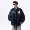 Street Style Letter Print Baseball Jacket for Men and Women Autumn/Winter Trendy Youth Casual Sports Jacket Top